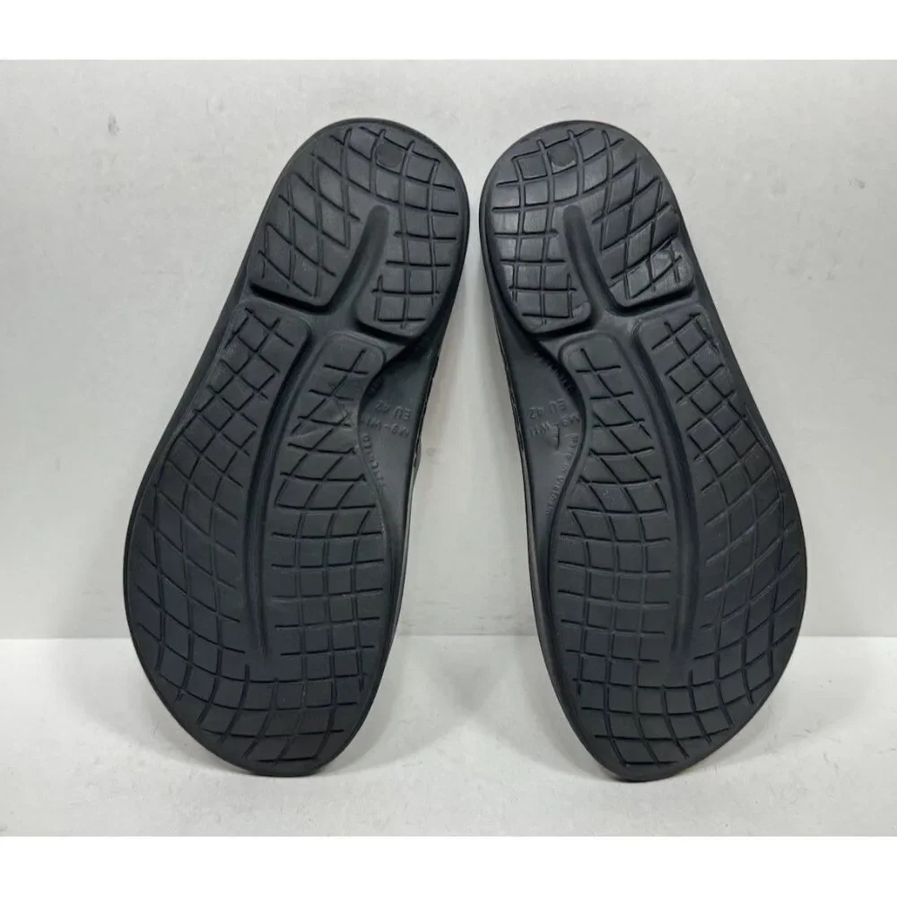 Oofos Ooahh Recovery‎ Men’s Size 9 Black Slide Comfort Sandal Shoes